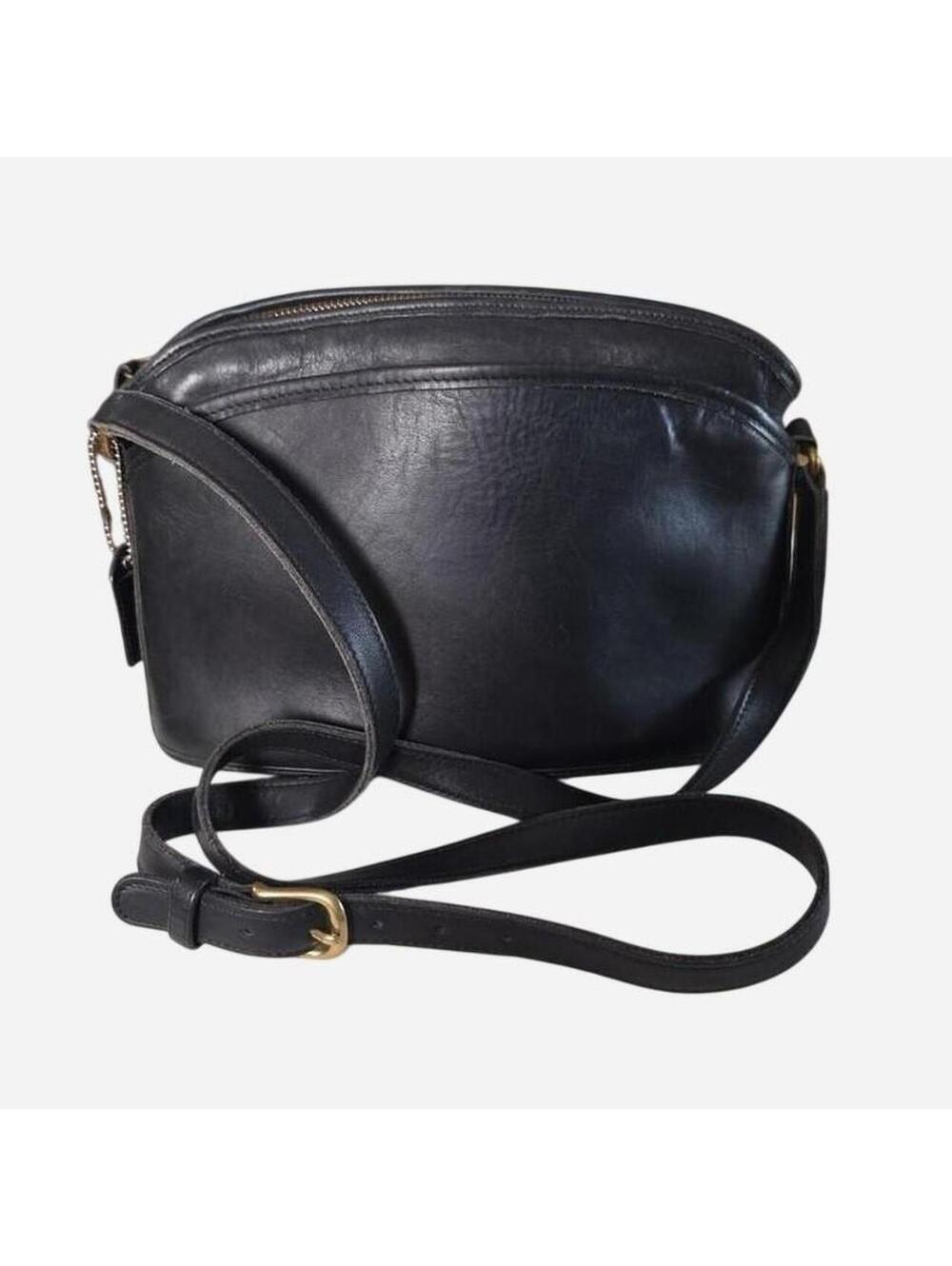 Vintage Coach 9976 Anderson Zip Top  Black Cross Body Bag.silent Luxury